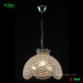 One Chandelier Light Beaded Design Éclairage pendentif en cristal blanc